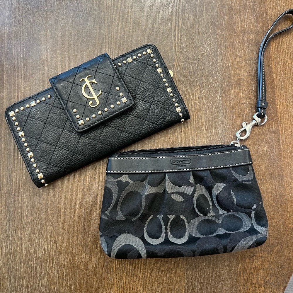 TWO Wallets Juicy Couture and Coach Wristlet